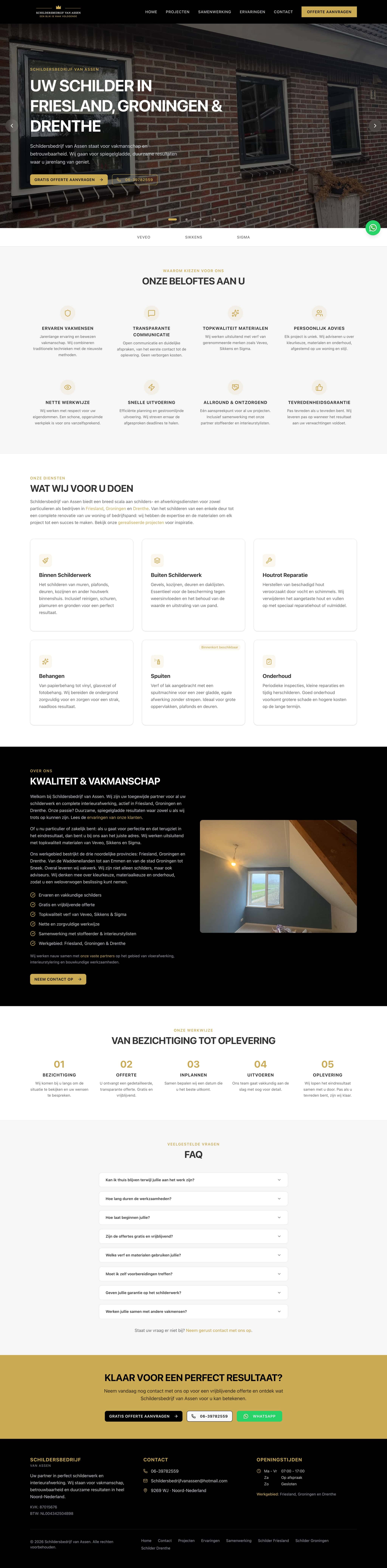 Schildersbedrijf van Assen website screenshot